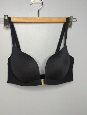 Understance Smooth Essentials Front-Close Wireless Plunge Bra - Black 34C